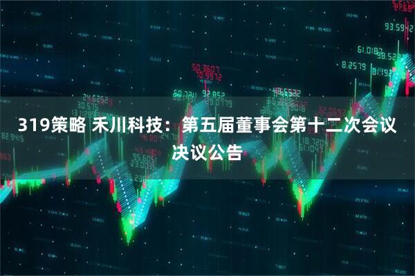319策略 禾川科技：第五届董事会第十二次会议决议公告