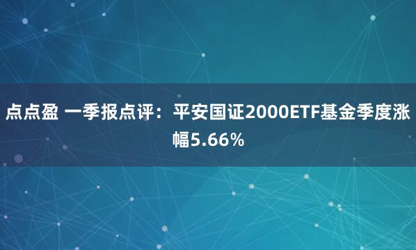点点盈 一季报点评：平安国证2000ETF基金季度涨幅5.66%
