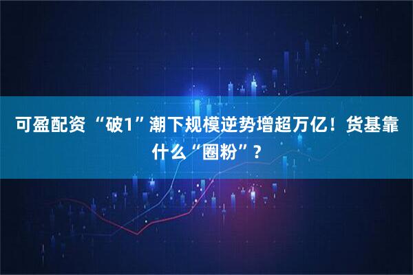 可盈配资 “破1”潮下规模逆势增超万亿！货基靠什么“圈粉”？